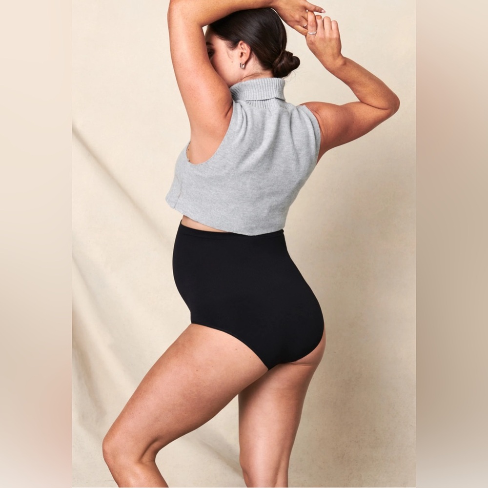 NWT BLANQI Seamless Maternity Over Belly Support Panties (Black)- size S - Picture 6 of 12